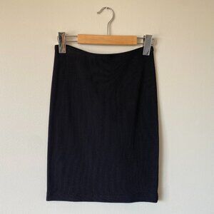American Apparel Ribbed Black Pencil Skirt, Made in USA, Ladies/Women's Small